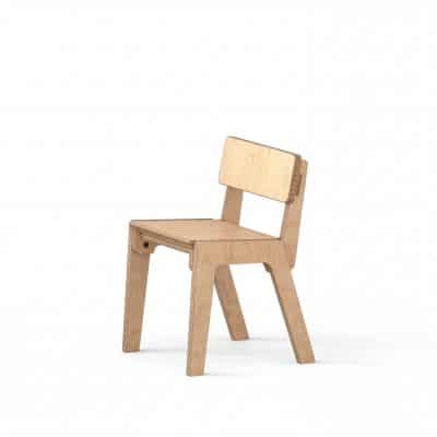 כיסא ילדים מעץ ליבנה Twoseat – כיסא עץ מינימליסטי לחדר ילדים, עיצוב סקנדינבי, ייצור ישראלי